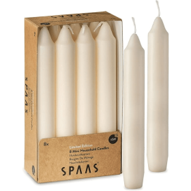 Straight Ivory Candlesticks, 6" Ivory Candles, 5 Hour Burning, for Wedding, and Home Decor, 8 Pack