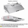 30 inch Under Cabinet Range Hood 3-Speed Touch Panel 800CFM Vent Remote Control